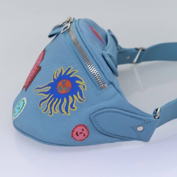 LOUIS VUITTON Taurillon Monogram Maxi Bum Bag bag Light Blue M21715 Auth 76433A - Picture 5 of 16